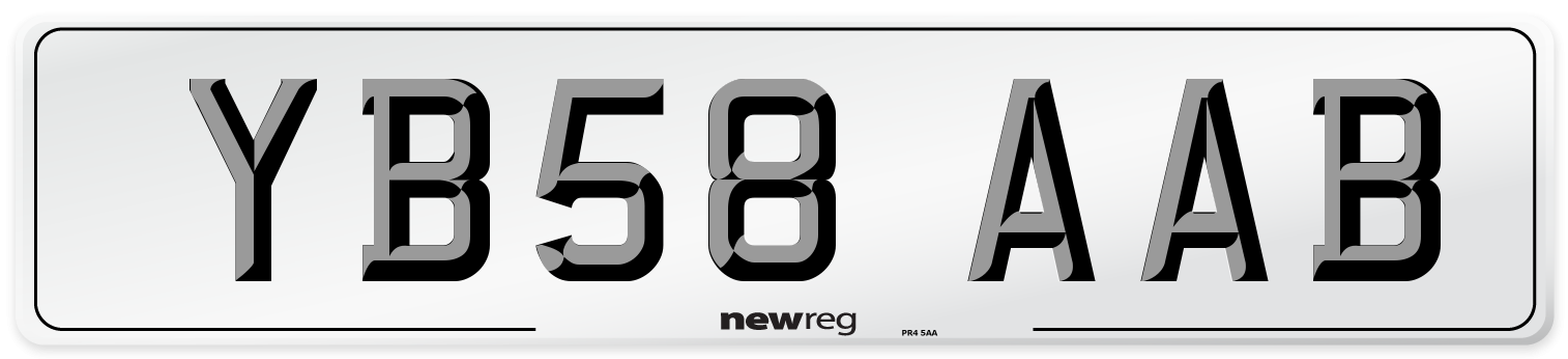 YB58 AAB Number Plate from New Reg